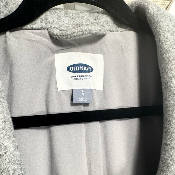 OLD NAVY, “Long Wool Relax Car Coat” WM’S SZ-L Wool, “Grey” - Picture 2 of 14